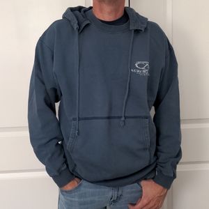 Costa Azul CA Surfboards Hooded Sweatshirt Sunwashed Blue size Large